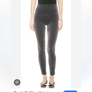 Spanx Olive Green Velvet Leggings